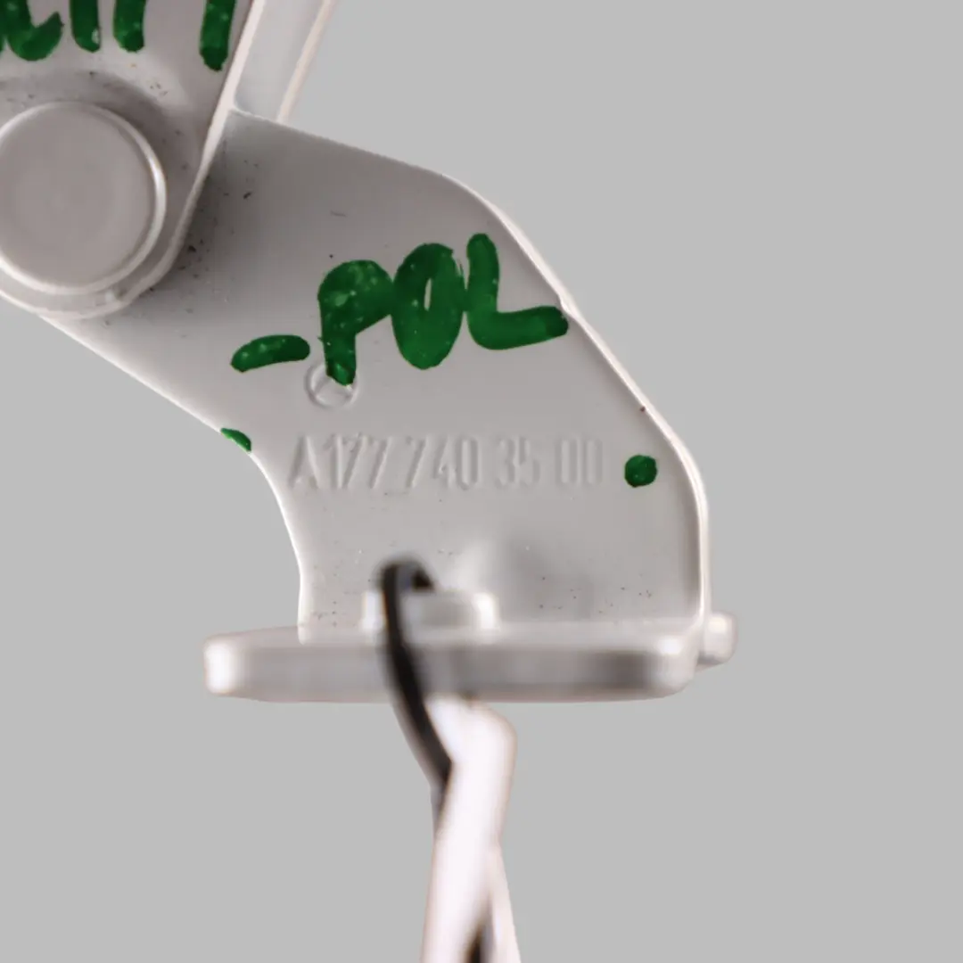 Trunk Tailgate Hinge Left N/S Polar White 149 to Mercedes W177 Rear with Part number A1777403500 Mercedes W177 Rear Trunk Tailgate Hinge Left N/S Polar White 149 - SKU A1777403500-POL - Part number A1777403500