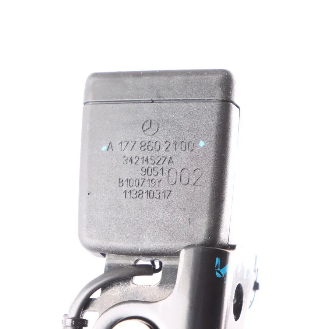 Verrouillage de la ceinture de sécurité arrière gauche pour Mercedes W177 à propos du numéro de pièce A1778602100 Mercedes W177 Verrouillage de la ceinture de sécurité arrière gauche - SKU A1778602100 - Numéro de pièce A1778602100