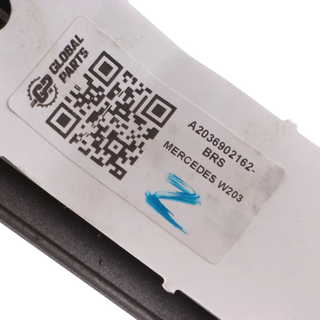 Door Strip Outer Front Left N/S Moulding Brilliant Silver - 9744 to Mercedes W203 with Part number A2036902162 Mercedes W203 Door Strip Outer Front Left N/S Moulding Brilliant Silver - 9744 - SKU A2036902162-BRS - Part number A2036902162