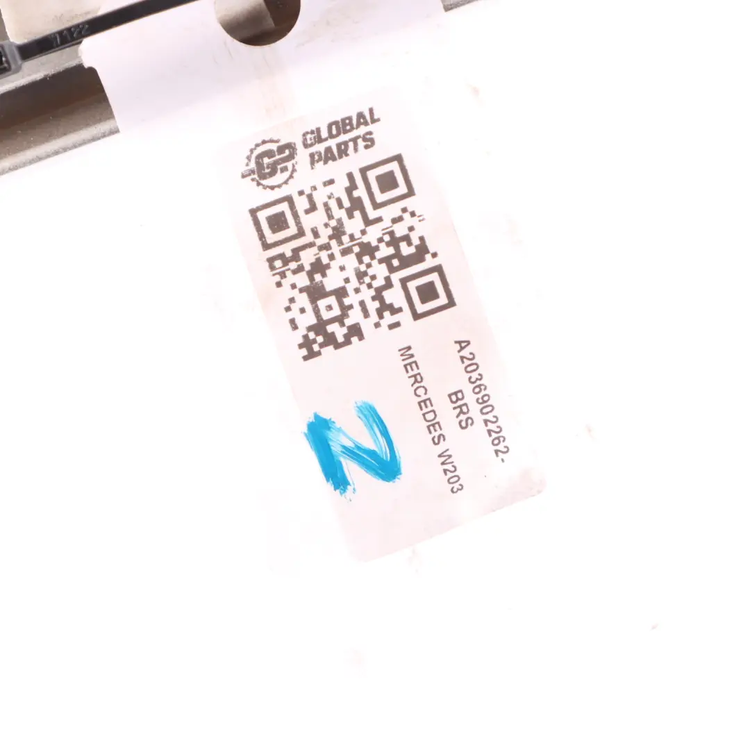 Door Strip Outer Front Right O/S Moulding Brilliant Silver - 9744 to Mercedes W203 with Part number A2036902262 Mercedes W203 Door Strip Outer Front Right O/S Moulding Brilliant Silver - 9744 - SKU A2036902262-BRS - Part number A2036902262