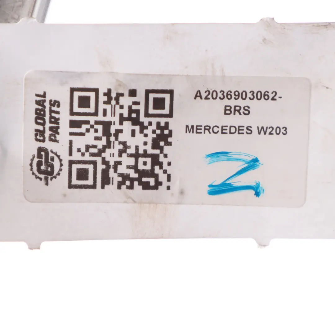 Door Strip Outer Rear Right O/S Moulding Brilliant Silver - 9744 to Mercedes W203 with Part number A2036903062 Mercedes W203 Door Strip Outer Rear Right O/S Moulding Brilliant Silver - 9744 - SKU A2036903062-BRS - Part number A2036903062