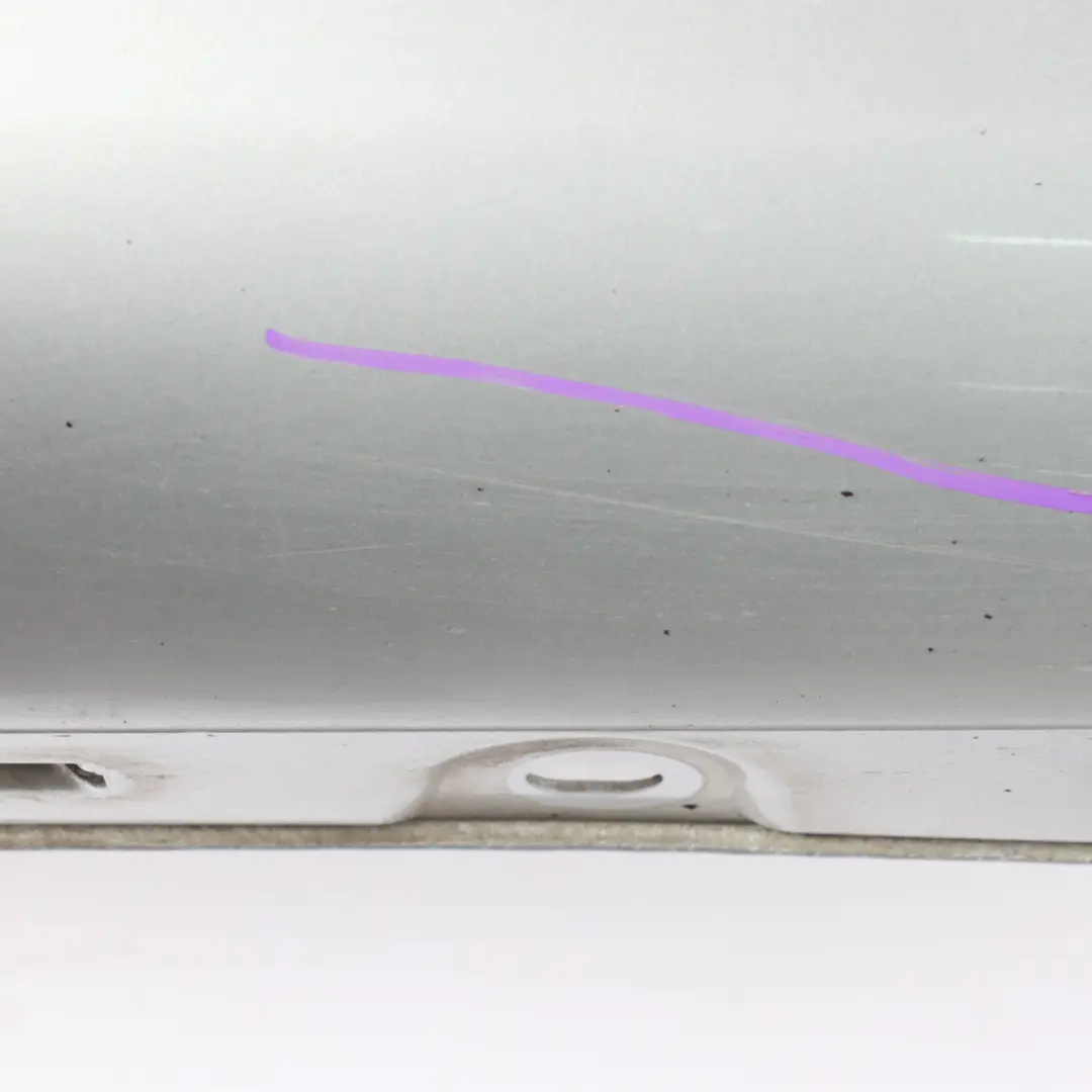 Door Sill Side Cover Skirt Right O/S Brilliant Silver Metallic 744 to Mercedes W203 with Part number A2036981454 Mercedes W203 Door Sill Side Cover Skirt Right O/S Brilliant Silver Metallic 744 - SKU A2036981454-BRS - Part number A2036981454