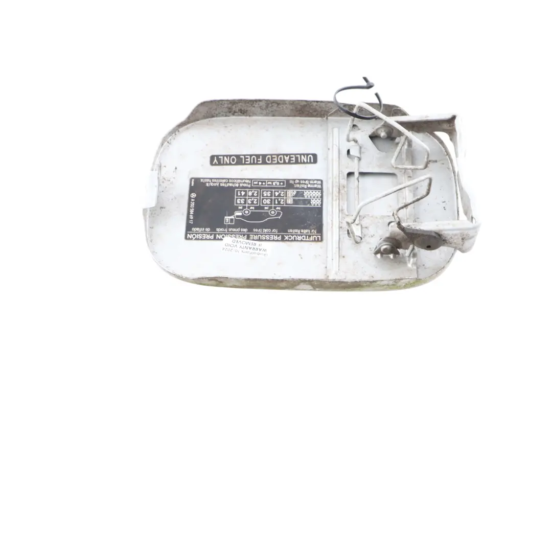 Filler Fill Flap Tank Cap Cover Brilliant Silver - 9744 to Mercedes W203 Fuel with Part number A2037500206 Mercedes W203 Fuel Filler Fill Flap Tank Cap Cover Brilliant Silver - 9744 - SKU A2037500206-BRS - Part number A2037500206