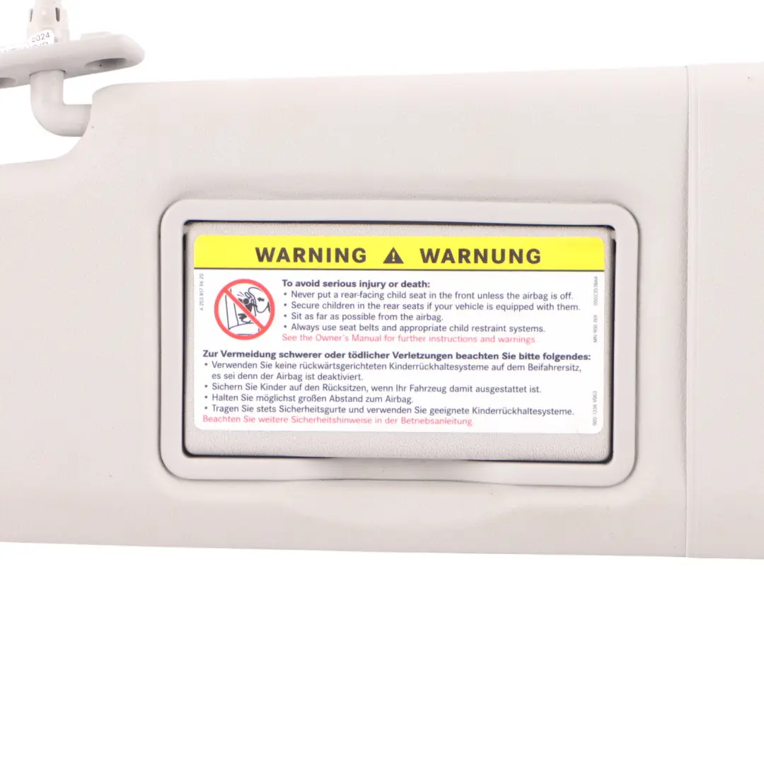 Mercedes W203 Sun Visor Cover Trim Mirror Front Left N/S - SKU A2038101110 - Part number A2038101110