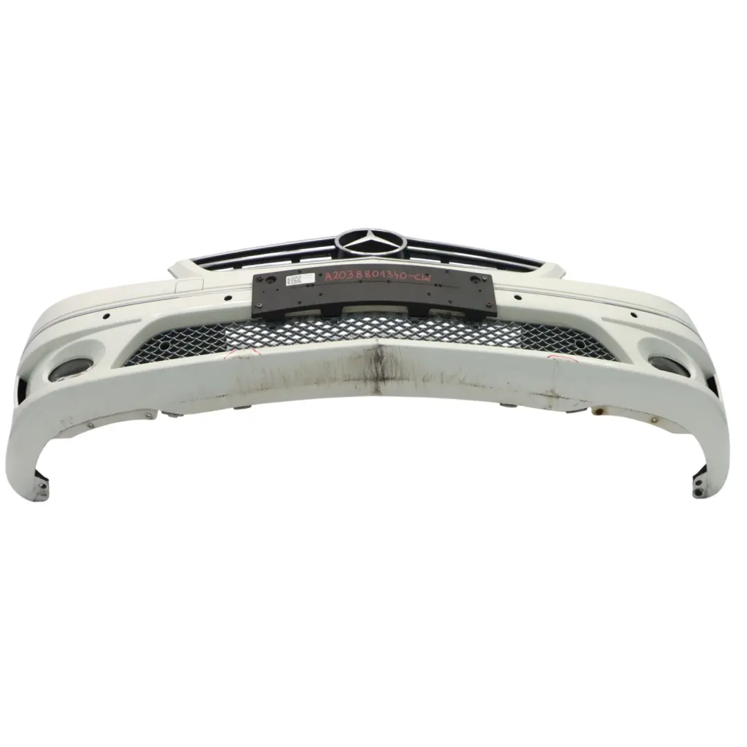 Mercedes W203 CL203 Bumper Front Trim Panel Covering Calcite White - 650 - SKU A2038801340-CW - Part number A2038801340