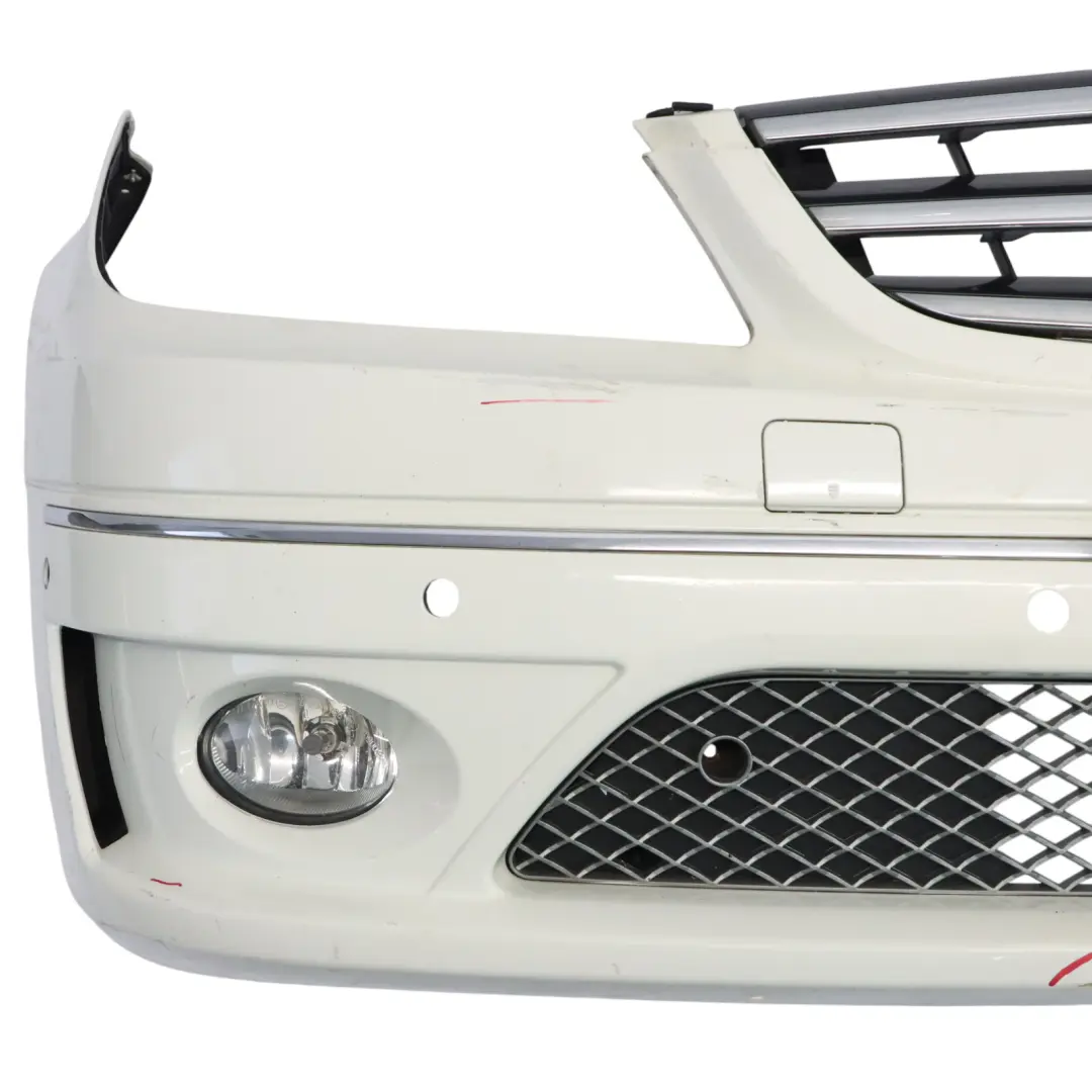 Bumper Front Trim Panel Covering Calcite White - 650 to Mercedes W203 CL203 with Part number A2038801340 Mercedes W203 CL203 Bumper Front Trim Panel Covering Calcite White - 650 - SKU A2038801340-CW - Part number A2038801340