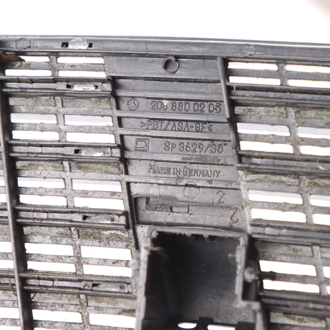 Front Hood Top Cover Grill Brilliant Silver - 9744 to Mercedes W203 with Part number A2038801905 Mercedes W203 Front Hood Top Cover Grill Brilliant Silver - 9744 - SKU A2038801905-BRS - Part number A2038801905