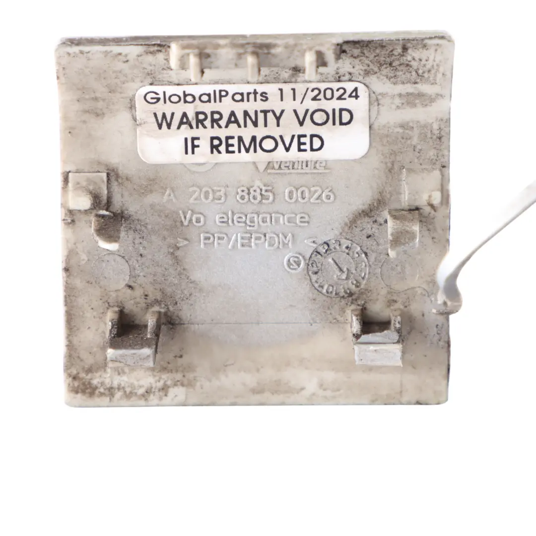 Front Bumper Towing Eye Flap Brilliant Silver - 9744 to Mercedes W203 with Part number A2038850026 Mercedes W203 Front Bumper Towing Eye Flap Brilliant Silver - 9744 - SKU A2038850026-BRS - Part number A2038850026