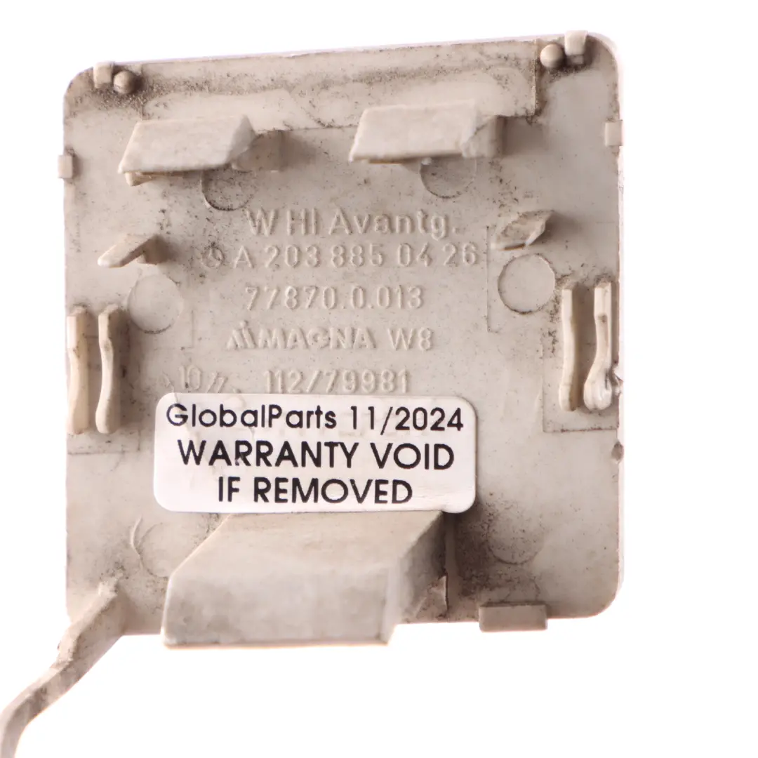 Bumper Towing Hook Cap Iridium Silver 775 to Mercedes W203 Cover Rear with Part number A2038850426 Mercedes W203 Cover Rear Bumper Towing Hook Cap Iridium Silver 775 - SKU A2038850426-IRS - Part number A2038850426