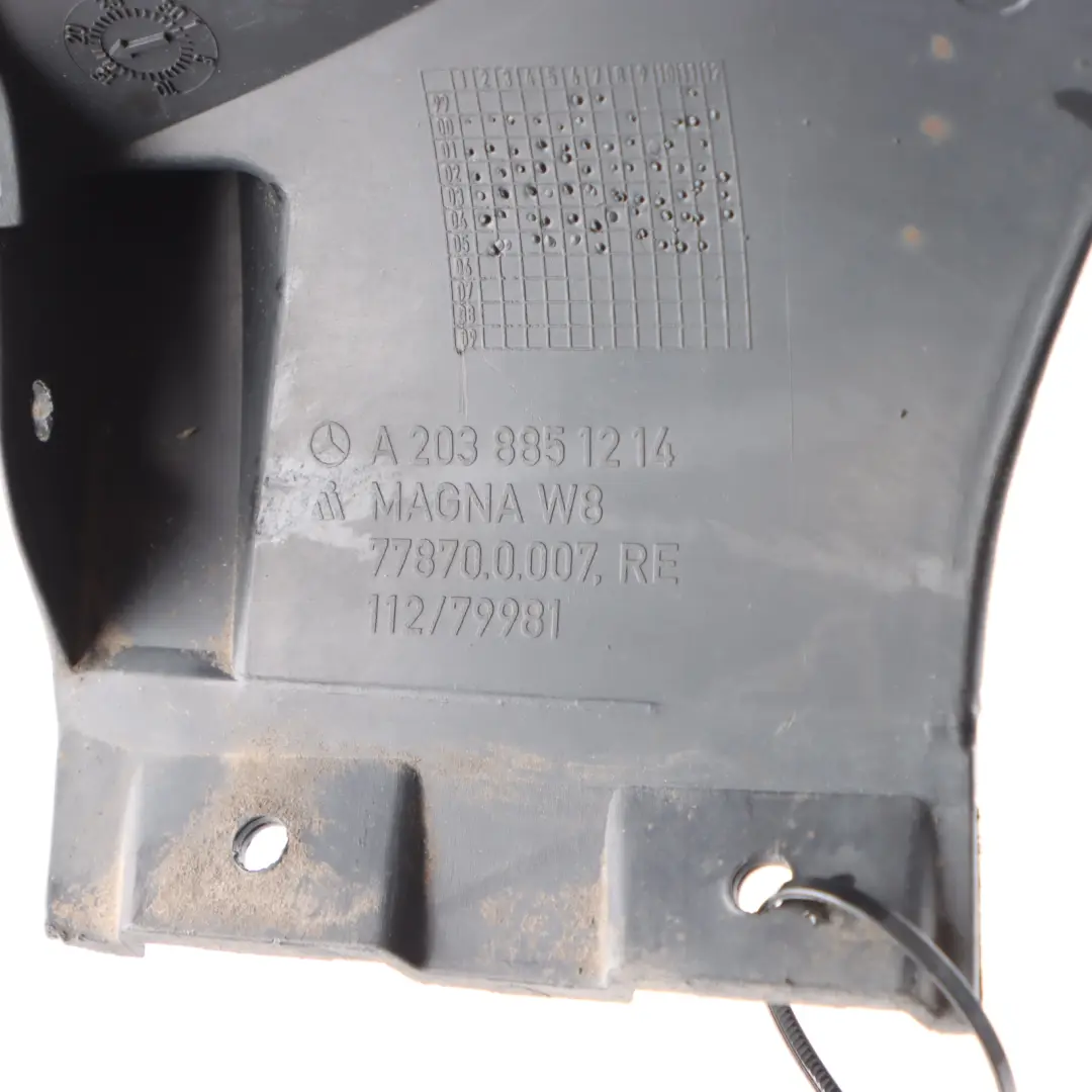 Mercedes W203 Rear Bumper Bracket Mount Right O/S - SKU A2038851214 - Part number A2038851214