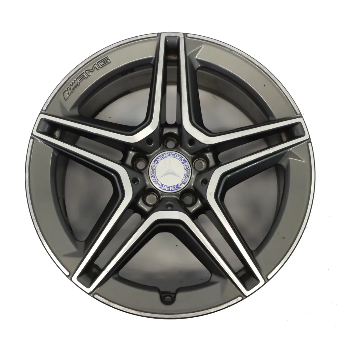 Mercedes W205 Rear Alloy Wheel Rim AMG 18" ET:49 8,5J 5 Double Spoke - SKU A2054019600-1 - Part number A2054019600