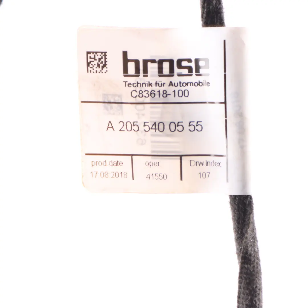 Door Electrical Wiring Harness Front Left N/S to Mercedes W205 with Part number A2055400555 Mercedes W205 Door Electrical Wiring Harness Front Left N/S - SKU A2055400555 - Part number A2055400555