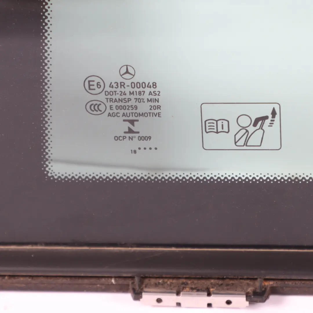 Cristal Fijo Trasero Izquierdo Cristal AS2 para Mercedes C205 Coupe con número de pieza A2056702912 Mercedes C205 Coupe Cristal Fijo Trasero Izquierdo Cristal AS2 - SKU A2056702912-1 - Número de pieza A2056702912