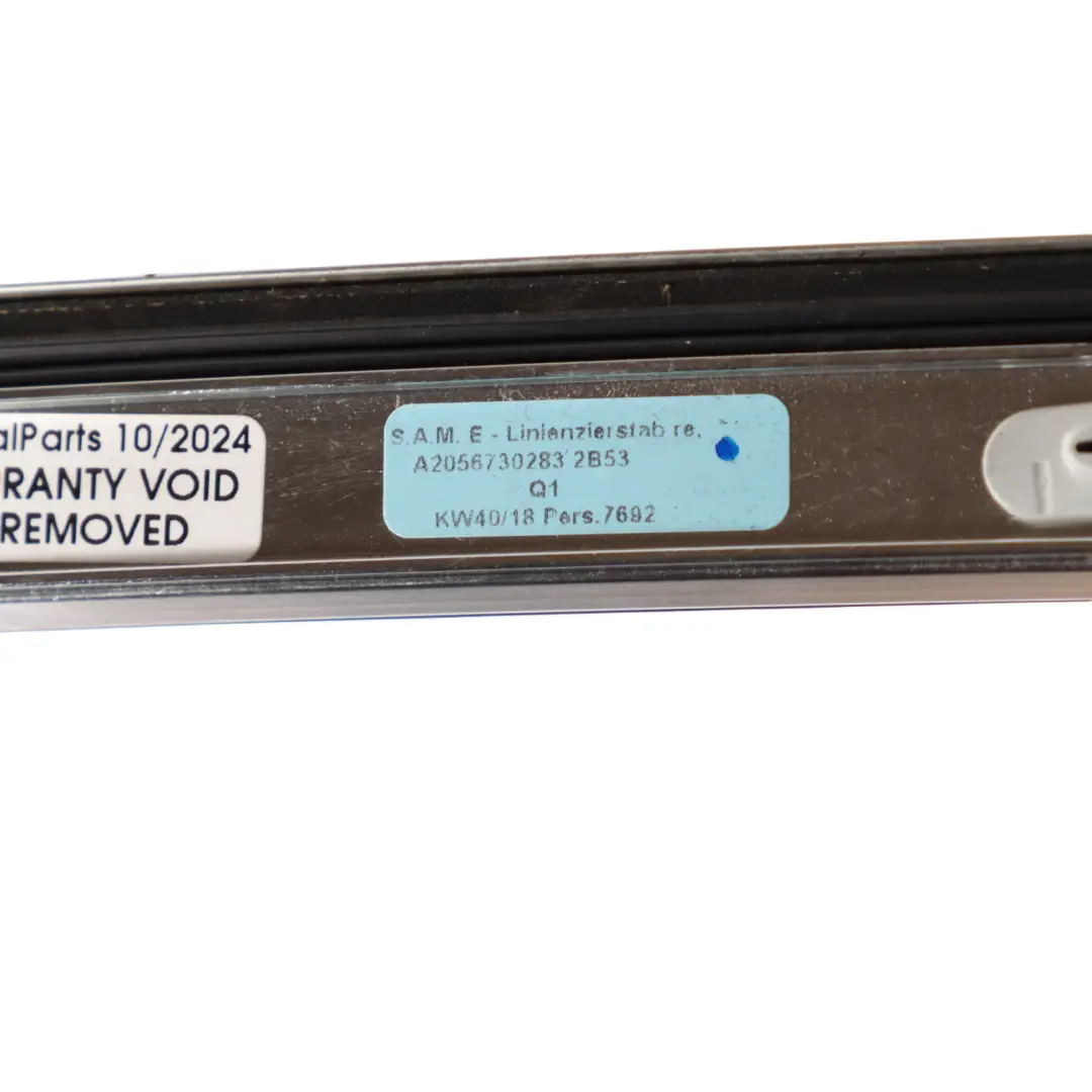 Window Trim Strip Right O/S Chrome to Mercedes W205 with Part number A2056730283 Mercedes W205 Window Trim Strip Right O/S Chrome - SKU A2056730283 - Part number A2056730283