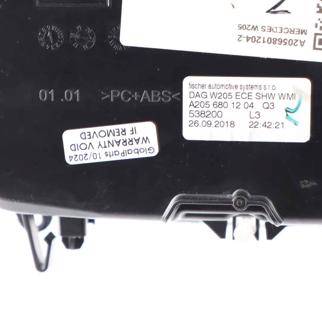 Mercedes W205 Innenraum Mittelkonsole Ablagefach Panel Schwarz Glanz - SKU A2056801204-2 - Teilenummer A2056801204