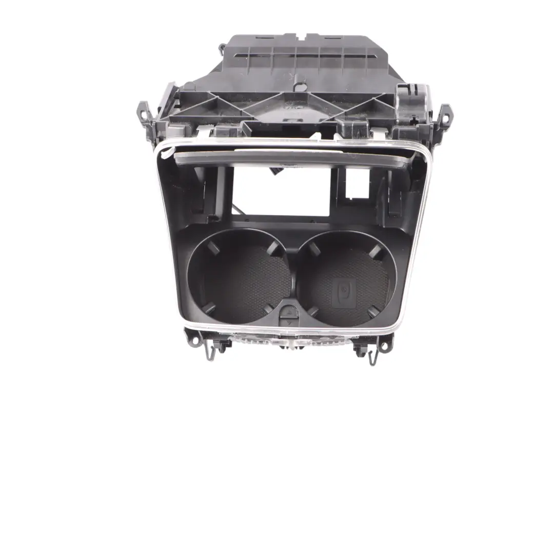 Mercedes W205 Centre Console Storage Tray Black Wood Look Cup Holder - SKU A2056801204-2 - Part number A2056801204