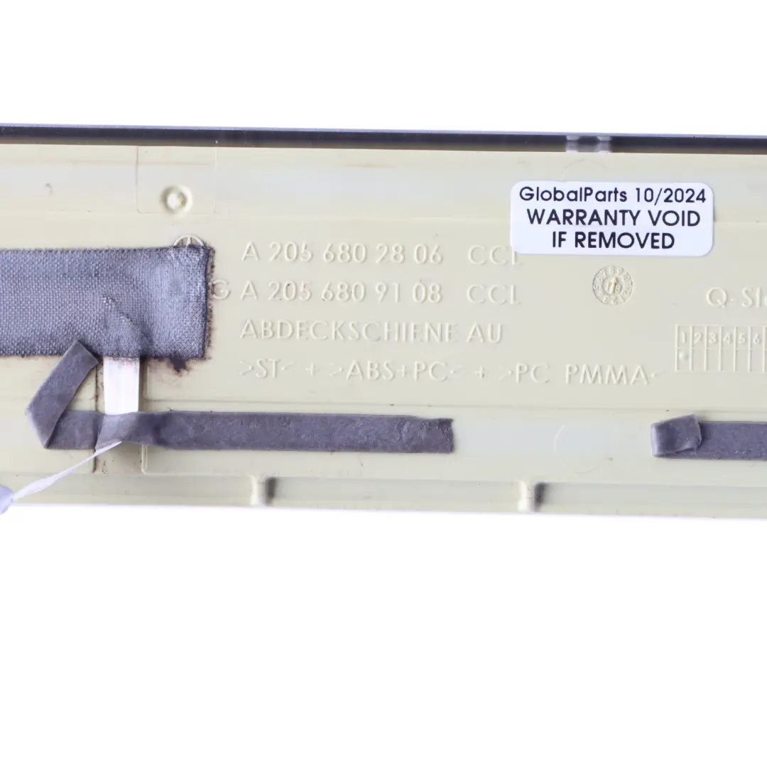 Front Entrance Sill Cover Left Right N/O/S Iluminated to Mercedes C205 C238 Coupe with Part number A2056802806 Mercedes C205 C238 Coupe Front Entrance Sill Cover Left Right N/O/S Iluminated - SKU A2056802806-2 - Part number A2056802806