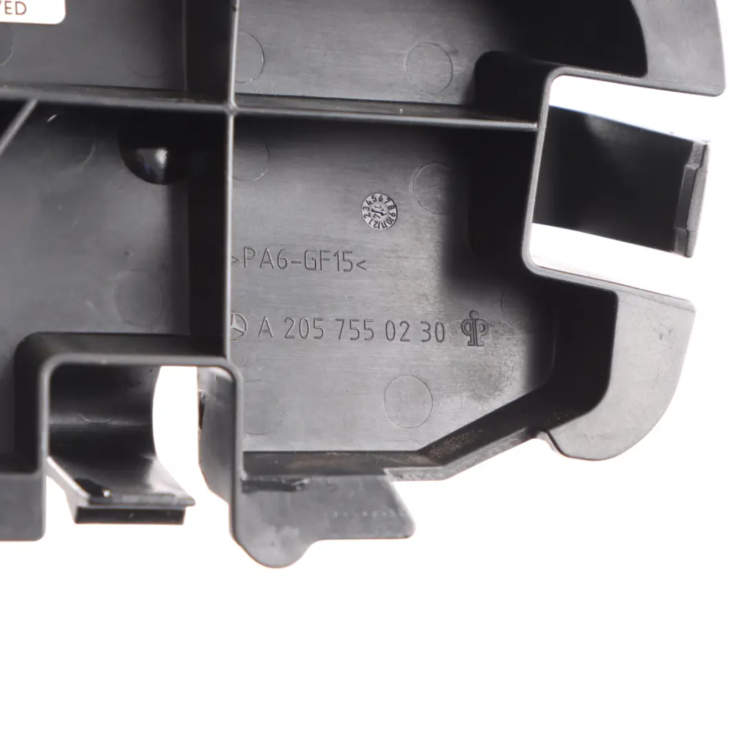 Lock Cover Trim Panel to Mercedes W205 Tailgate with Part number A2057550230 Mercedes W205 Tailgate Lock Cover Trim Panel - SKU A2057550230 - Part number A2057550230