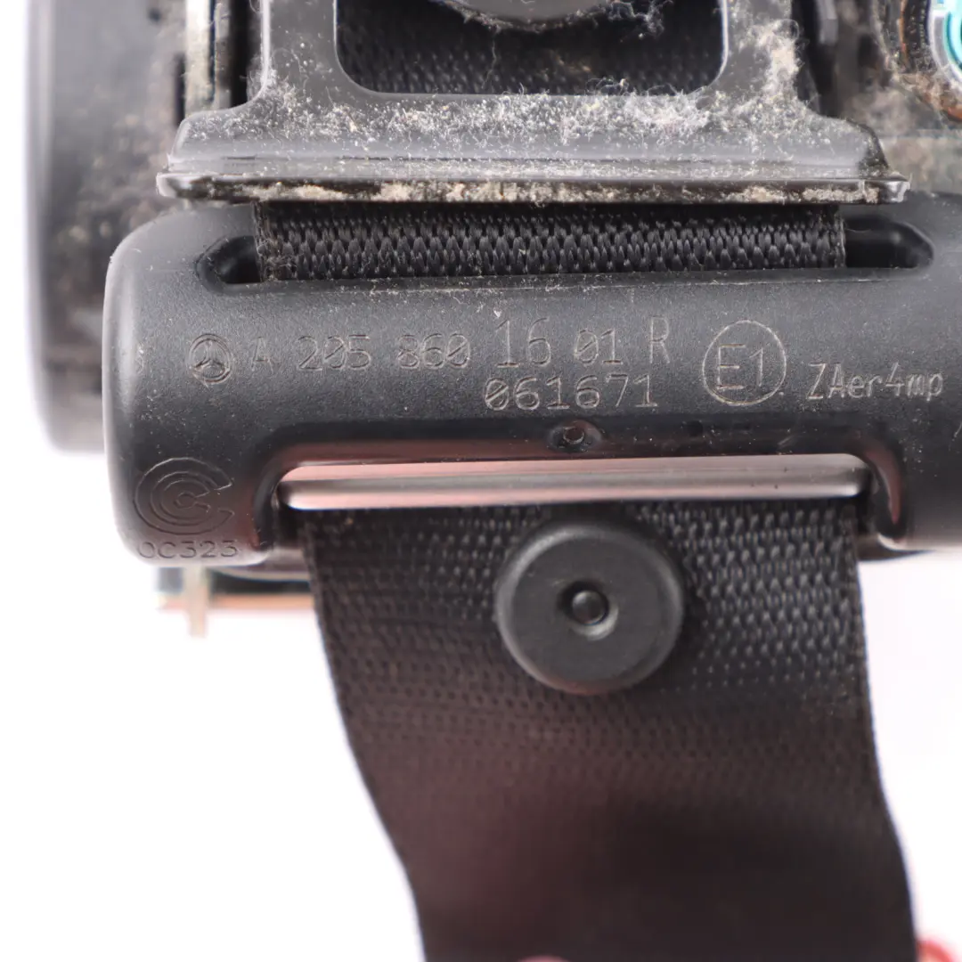Belt Front Right O/S Black to Mercedes W205 Coupe Seat with Part number A2058601601 Mercedes W205 Coupe Seat Belt Front Right O/S Black - SKU A2058601601 - Part number A2058601601