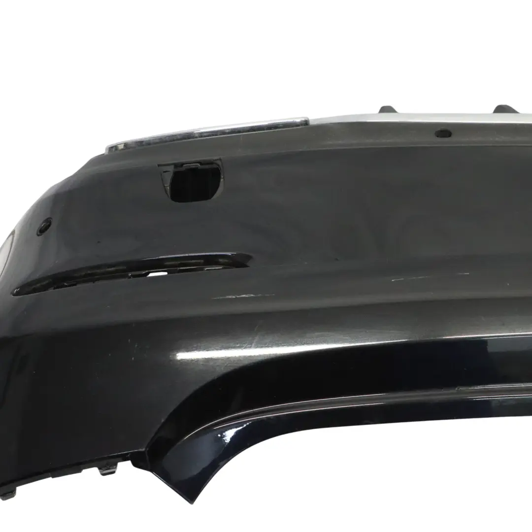 Bumper Rear Trim Panel Covering AMG Obsidian Black Metallic - 197 to Mercedes C205 with Part number A2058802206 Mercedes C205 Bumper Rear Trim Panel Covering AMG Obsidian Black Metallic - 197 - SKU A2058802206-OB1 - Part number A2058802206