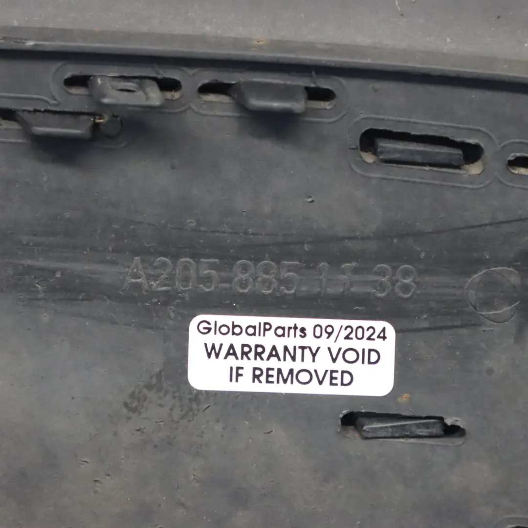 Hintere Stoßstange Diffusor Zierleiste Abdeckung für Mercedes W205 mit Teilenummer A2058851138 Mercedes W205 Hintere Stoßstange Diffusor Zierleiste Abdeckung - SKU A2058851138 - Teilenummer A2058851138