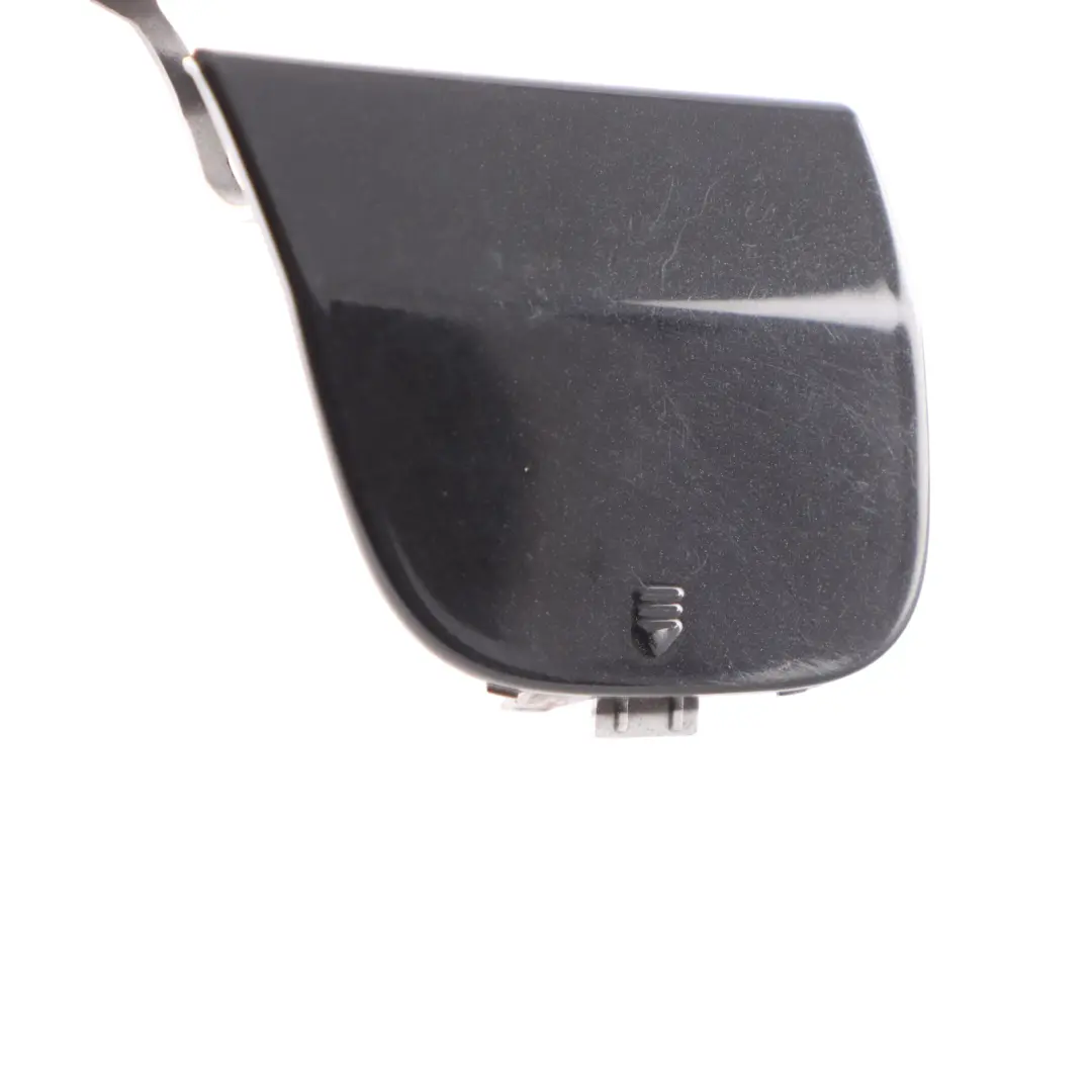 Bumper Tow Cover Obsidian Black Metallic - 197 to Mercedes W205 Rear with Part number A2058851624 Mercedes W205 Rear Bumper Tow Cover Obsidian Black Metallic - 197 - SKU A2058851624-OB - Part number A2058851624