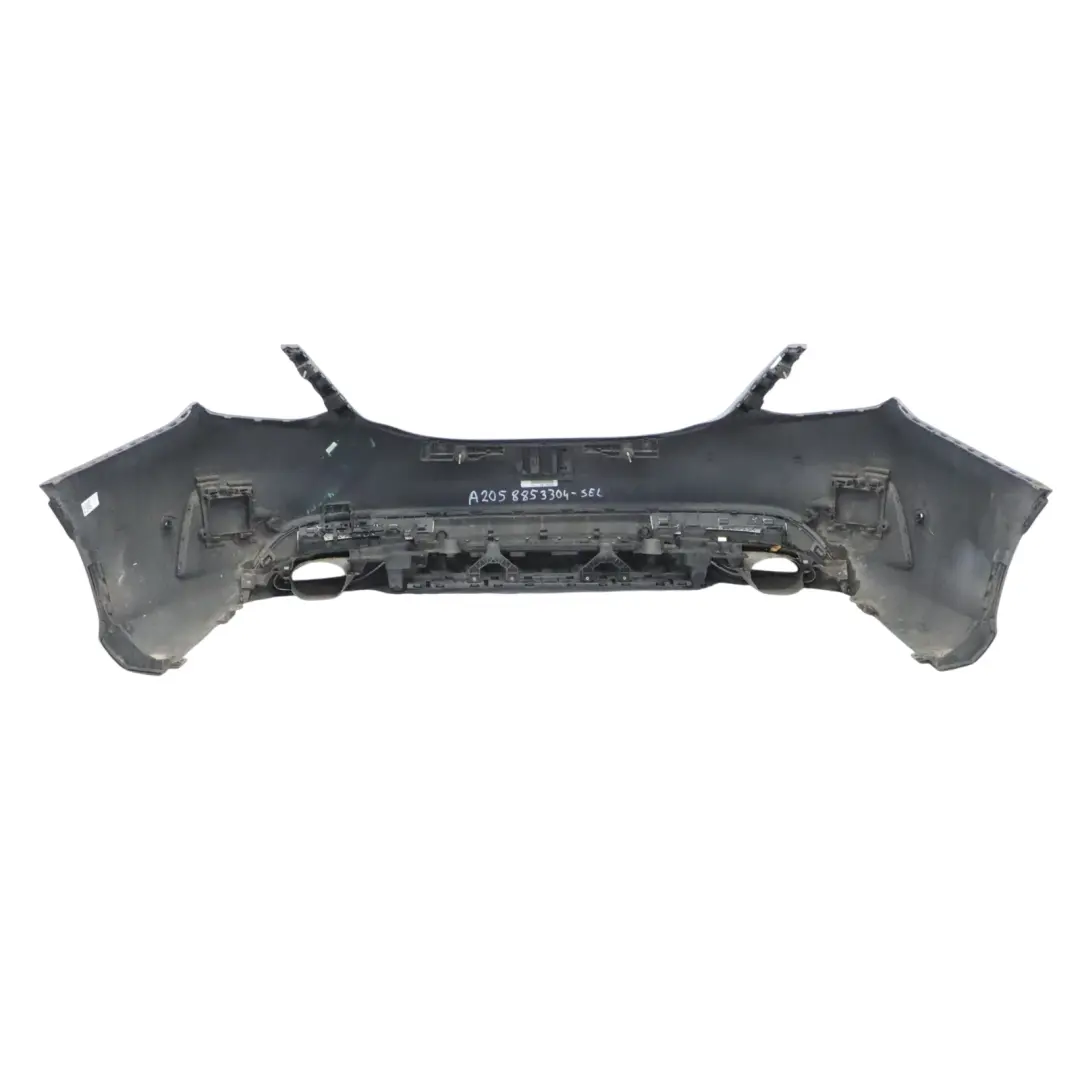 Bumper Rear Trim Panel AMG Selenite Grey Metallic - 992 to Mercedes W205 with Part number A2058853304 Mercedes W205 Bumper Rear Trim Panel AMG Selenite Grey Metallic - 992 - SKU A2058853304-SEL - Part number A2058853304