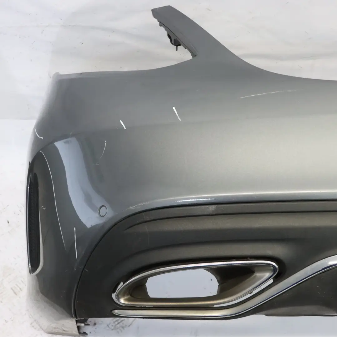 Bumper Rear Trim Panel AMG Selenite Grey Metallic - 992 to Mercedes W205 with Part number A2058853304 Mercedes W205 Bumper Rear Trim Panel AMG Selenite Grey Metallic - 992 - SKU A2058853304-SEL - Part number A2058853304