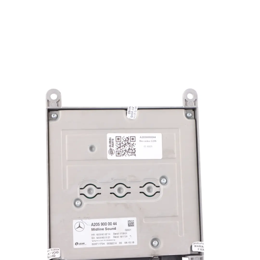 Midline Sound Audio-Verstärkereinheit für Mercedes C205 mit Teilenummer A2059000044 Mercedes C205 Midline Sound Audio-Verstärkereinheit - SKU A2059000044 - Teilenummer A2059000044