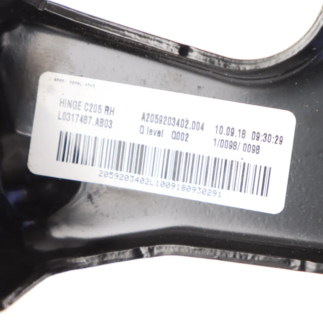 Mercedes W205 Drehlager Hinten Rechts Mitte Klappbare Rückenlehne - SKU A2059203402 - Teilenummer A2059203402