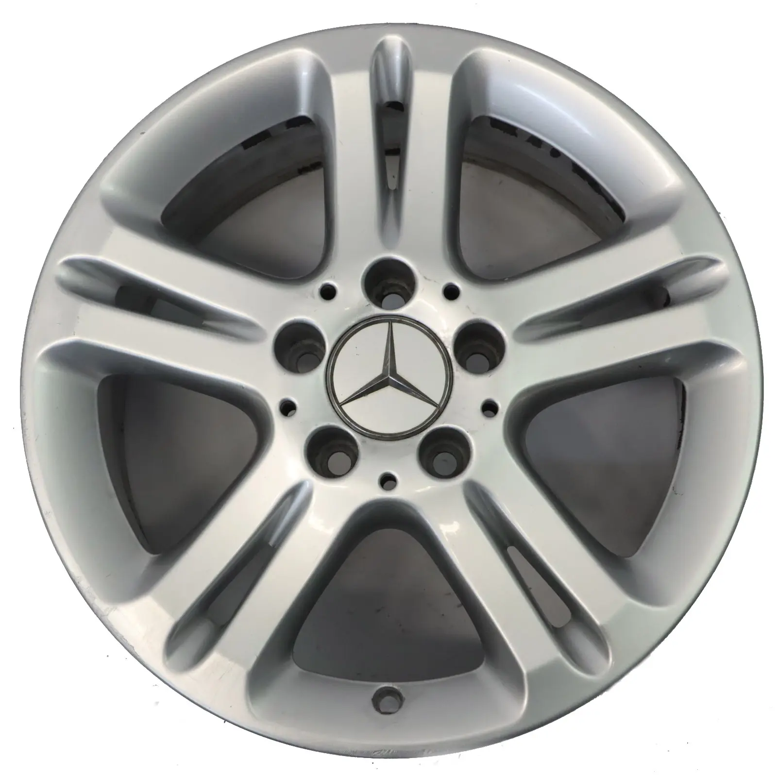 Mercedes W211 Argento Cerchio in Lega 16" 5 Doppie Razze ET:42 7,5J A2114017102