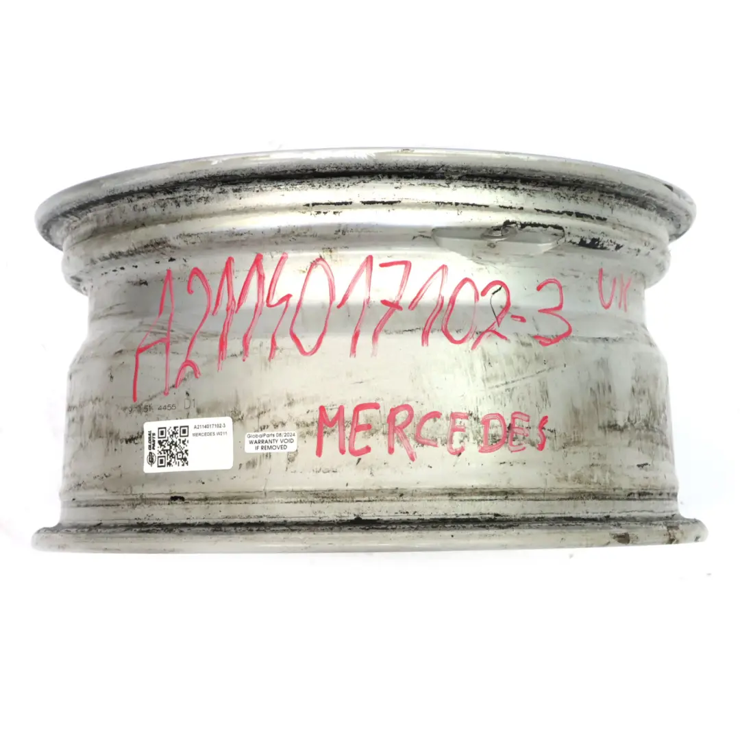 Mercedes W211 Silver Wheel Alloy Rim 16" 5 Double Spoke ET:42 7,5J - SKU A2114017102-3 - Part number A2114017102