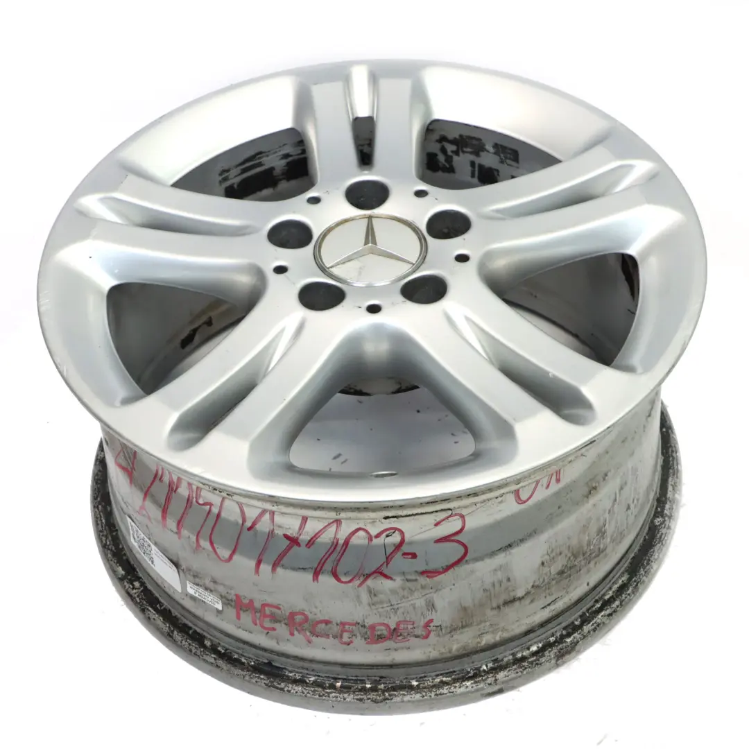 Mercedes W211 Silver Wheel Alloy Rim 16" 5 Double Spoke ET:42 7,5J - SKU A2114017102-3 - Part number A2114017102