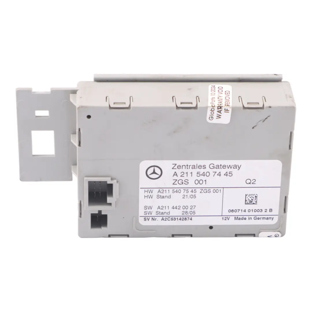 Central Gateway Steuergerät Modul Relais ECU für Mercedes W211 mit Teilenummer A2115407545 Mercedes W211 Central Gateway Steuergerät Modul Relais ECU - SKU A2115407545 - Teilenummer A2115407545