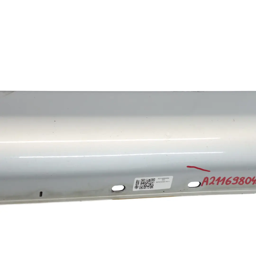 Side Skirt Door Sill Trim Cover Right Iridium Silver Metallic 775 to Mercedes W211 with Part number A2116980454 Mercedes W211 Side Skirt Door Sill Trim Cover Right Iridium Silver Metallic 775 - SKU A2116980454-IRS - Part number A2116980454