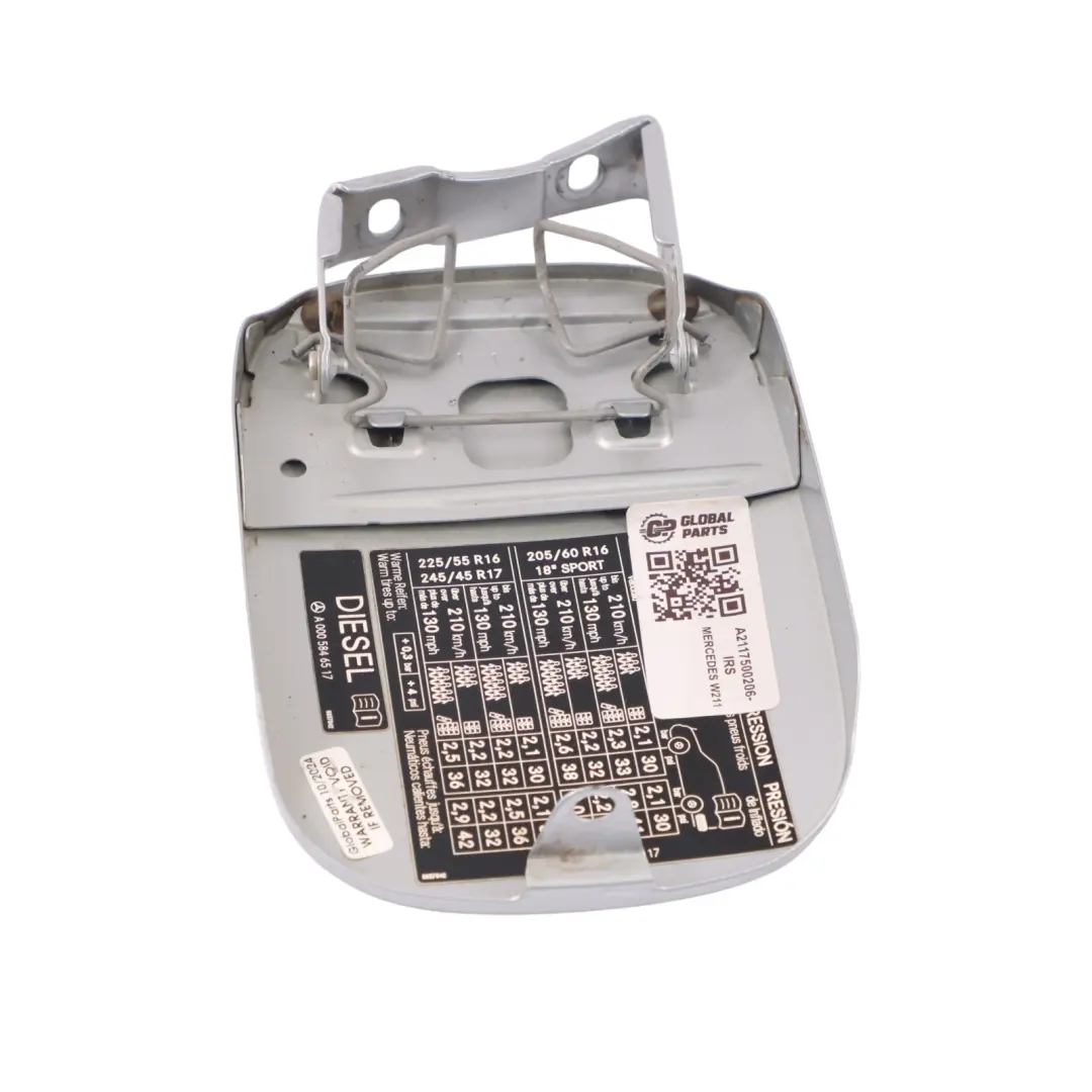 Mercedes W211 Fuel Flap Tank Cap Cover Trim Iridium Silver Metallic - 775 - SKU A2117500206-IRS - Part number A2117500206
