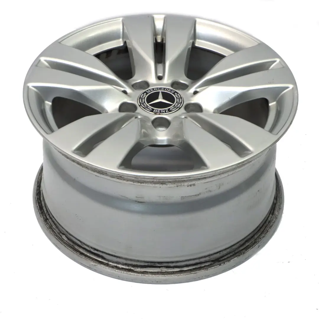 Silber Leichtmetallfelge 5-Doppelspeiche 16" ET:46 8J für Mercedes W212 mit Teilenummer A2124010202 Mercedes W212 Silber Leichtmetallfelge 5-Doppelspeiche 16" ET:46 8J - SKU A2124010202-1 - Teilenummer A2124010202