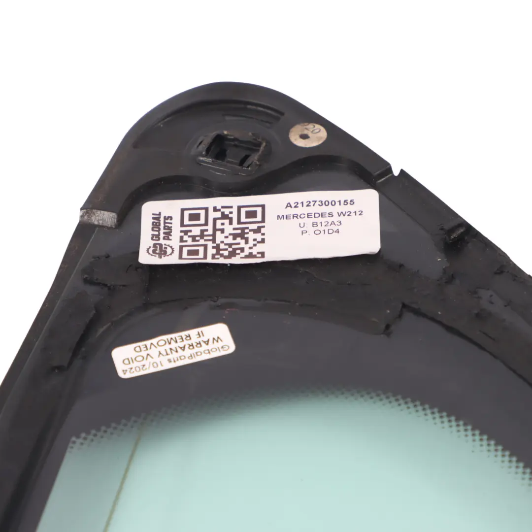 Quarter Side Window Mercedes W212 Rear Left N/S Side Glazing Green Glass AS2 to with Part number A2127300155 Quarter Side Window Mercedes W212 Rear Left N/S Side Glazing Green Glass AS2 - SKU A2127300155 - Part number A2127300155