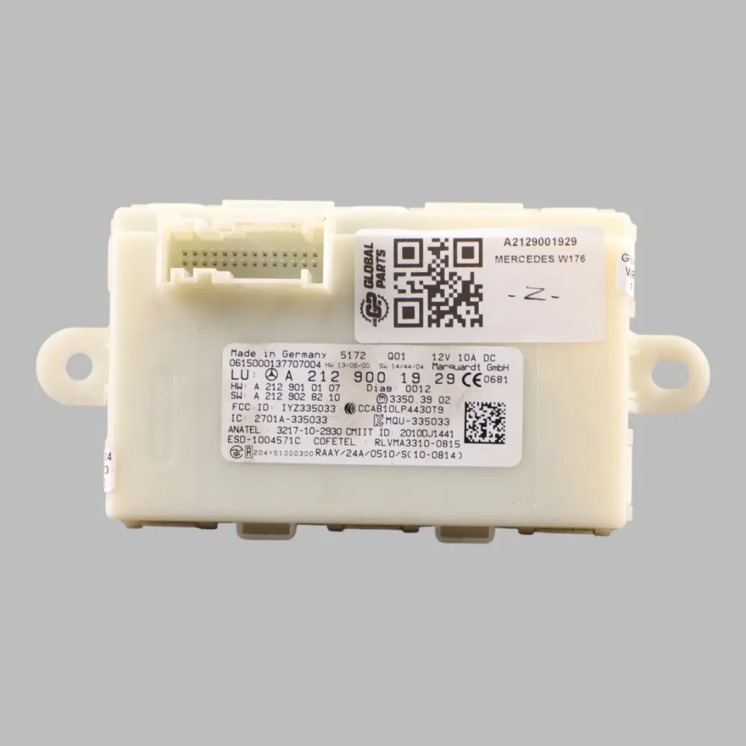 Mercedes W176 Keyless Control Module Unit ECU - SKU A2129001929 - Part number A2129001929
