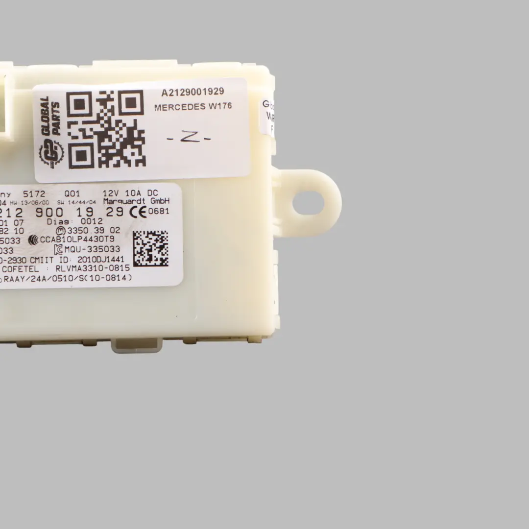 Mercedes W176 Keyless Control Module Unit ECU - SKU A2129001929 - Part number A2129001929