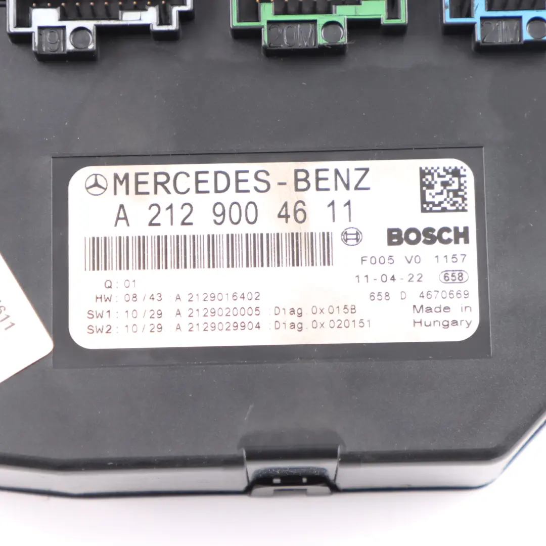 Mercedes W204 Centralina SAM Anteriore Scatola Fusibili - SKU A2129004611 - Numero di parte A2129004611