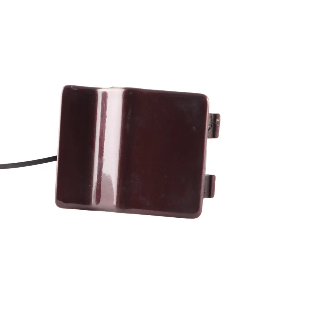 Bumper Flap Towing Eye Cover Carneol Red Metallic - 544 to Mercedes CLS C219 Rear with Part number A2198800005 Mercedes CLS C219 Rear Bumper Flap Towing Eye Cover Carneol Red Metallic - 544 - SKU A2198800005-CR - Part number A2198800005