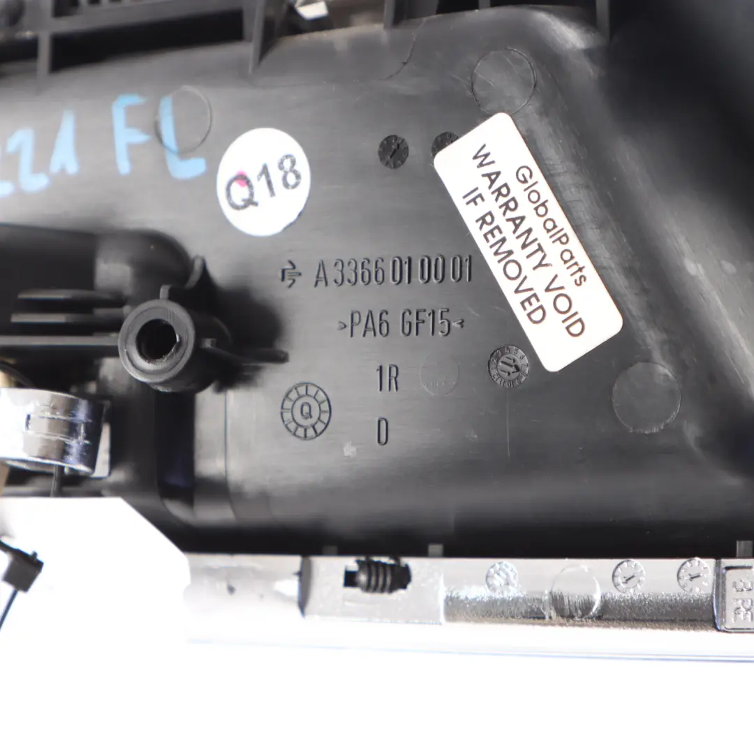 Right O/S Door Cover Handle Trim Black to Mercedes W221 Rear with Part number A2217305048 Mercedes W221 Rear Right O/S Door Cover Handle Trim Black - SKU A2217305048-1 - Part number A2217305048