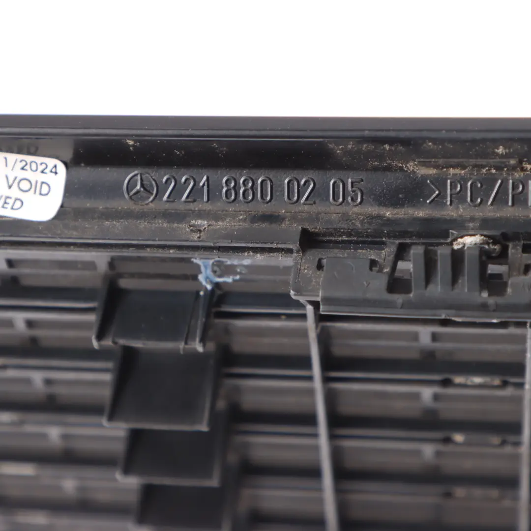 Mercedes W221 Bonnet Grille Right O/S Vent Duct Obsidian Black 197 - SKU A2218800205-OB - Part number A2218800205