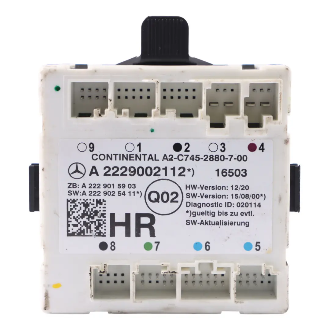  Door Module Mercedes W205 GLC C253 Control Unit Rear Right O/S - SKU A2229002112 - Part number A2229002112