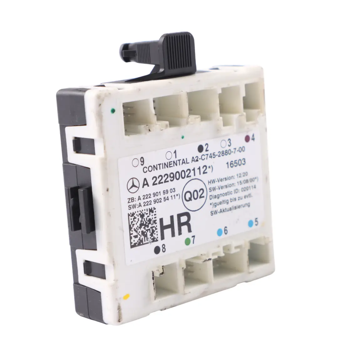 Door Module Mercedes W205 GLC C253 Control Unit Rear Right O/S to with Part number A2229002112 Door Module Mercedes W205 GLC C253 Control Unit Rear Right O/S - SKU A2229002112 - Part number A2229002112