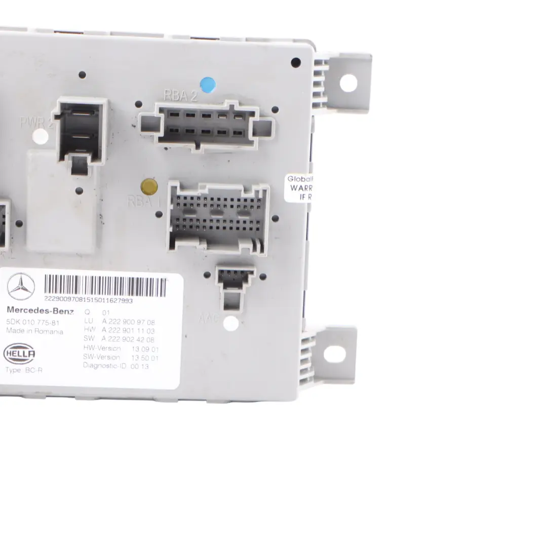Body Control Comfort Unit Modulo BCM Unità ECU per Mercedes W205 con numero di parte A2229009708 Mercedes W205 Body Control Comfort Unit Modulo BCM Unità ECU - SKU A2229009708 - Numero di parte A2229009708