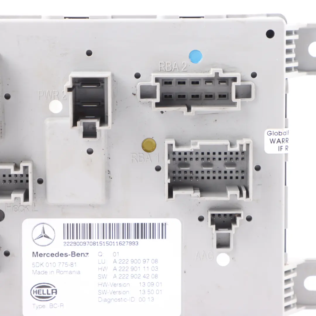 Body Control Comfort Unit Modulo BCM Unità ECU per Mercedes W205 con numero di parte A2229009708 Mercedes W205 Body Control Comfort Unit Modulo BCM Unità ECU - SKU A2229009708 - Numero di parte A2229009708