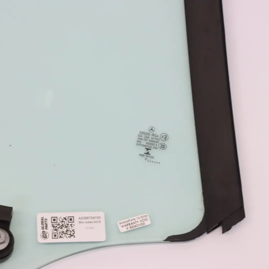 Mercedes A238 Cabrio Viertel Fenster Glas AS2 Hinten Links - SKU A2386704700 - Teilenummer A2386704700