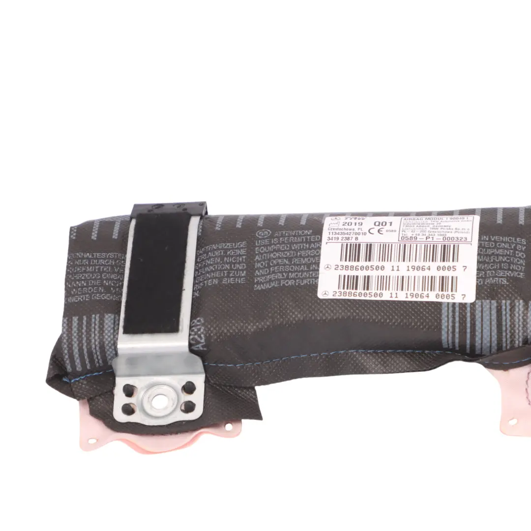 Poduszka Powietrzna Airbag Drzwi Lewy do Mercedes A238 Convertible o numerze A2388600500 Mercedes A238 Convertible Poduszka Powietrzna Airbag Drzwi Lewy - SKU A2388600500 - Numer Części A2388600500